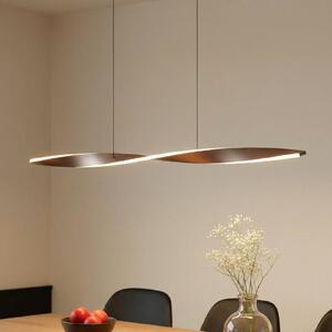 Lampa wisząca Jaren Lindby, brązowy / rdzawy, salon / jadalnia, metal, nowoczesny