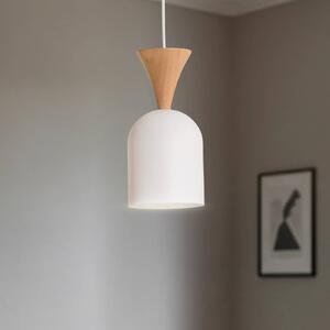 Lampa wisząca Nolan Lamkur, możliwość ściemniania, biały / opal, salon / jadalnia, metal, skandynawski