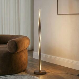 Lampa stojąca LED Jaren Lindby, brązowy / rdzawy, salon / jadalnia, metal, nowoczesny