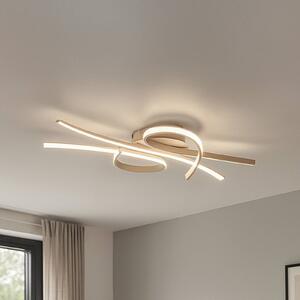 FISCHER & HONSEL Lampa sufitowa LED Biba, możliwość ściemniania, kremowy / amber, salon / jadalnia, metal, nowoczesny