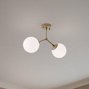 Lampa sufitowa Damar Opviq, możliwość ściemniania, mosiężny / złoty, salon / jadalnia, szkło