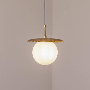Lampa wisząca szklana Anemon Opviq, możliwość ściemniania, mosiężny / złoty, salon / jadalnia, szkło, nowoczesny