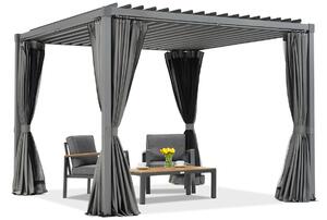 Antracytowa pergola tarasowa Madera Premium 3x3m Garden Point