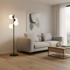 Lampa stojąca Faze Opviq, czarny, salon / jadalnia, metal