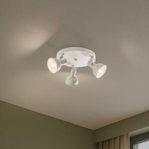 Lampa sufitowa Trogir Argon, możliwość ściemniania, kremowy / amber, salon / jadalnia, metal, industrialny