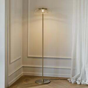 Nuura Aps Lampa stojąca LED Blossi, możliwość ściemniania, mosiężny / złoty, salon / jadalnia, metal, skandynawski
