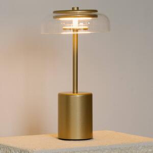 Nuura Aps Lampa stołowa LED z akumulatorem Blossi, wysokość 26 cm, kolor możliwość ściemniania, mosiężny / złoty, metal, skandynawski
