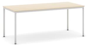 Stół do jadalni, 1800 x 800 mm, blat grafitowy, podstawa jasnoszara