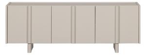 Jasnoszara szafka pod TV z litego drewna sosnowego 152x53x46 cm Basu – WOOOD