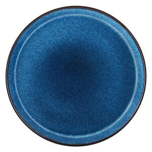 Czarno-niebieski kamionkowy talerz ø 27 cm Gastro Dark Blue/Black – Bitz