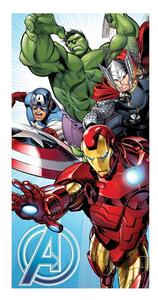 Bawełniany ręcznik dziecięcy 70x140 cm Avengers "Light Blue" – Jerry Fabrics