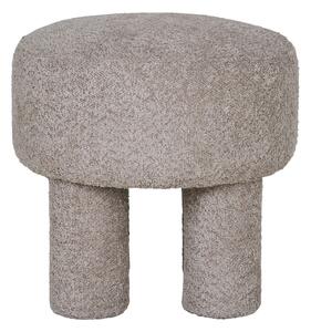 Jasnoszary puf z materiału bouclé Perth – House Nordic
