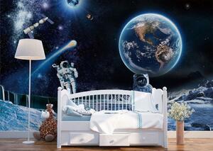 Fototapeta Astronauci na księżycu, Fototapety design, Popularne Fototapety, u23243 - Tapeko.pl