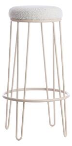 Kremowy tapicerowany hoker (wysokość siedziska 73 cm) Alice – Light & Living
