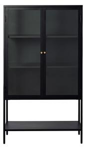 Czarna metalowa witryna 90x160 cm Carmel – Unique Furniture