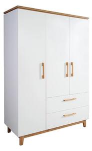 Biała szafa dziecięca w dekorze dębu 135x200 cm Finn – Roba