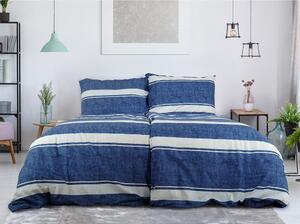 Niebieska pościel jednoosobowa z kory 140x200 cm Blue Line – B.E.S