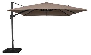 Parasol ogrodowy 3x4 m z obrotowym supkiem aluminiowym Settimo – BurlyWood