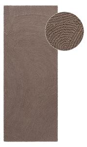 Szarobrązowy wełniany chodnik tkany ręcznie 80x200 cm Calmio – Hanse Home