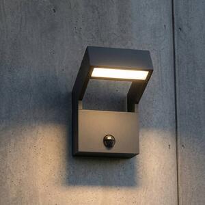 Kinkiet zewnętrzny LED Arcchio Kovato, z czujnikiem, ciemnoszary, IP65 Kovato, aluminiowy / szary / cynkowy, metal, nowoczesny