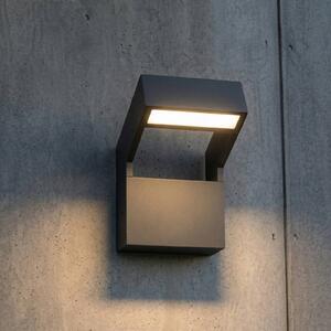 Kinkiet zewnętrzny Kovato Arcchio, aluminiowy / szary / cynkowy, metal, nowoczesny