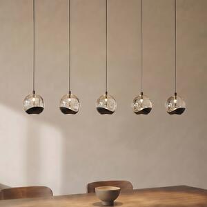 Lampa wisząca szklana Hayley Lucande, przezroczysty / transparentny, salon / jadalnia, szkło, nowoczesny