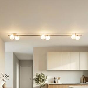 Lampa sufitowa Imelo TK Lighting, możliwość ściemniania, brązowy / rdzawy, sypialnia, szkło