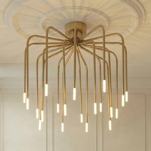Lampa sufitowa Ariadne Lucande, możliwość ściemniania, mosiężny / złoty, salon / jadalnia, metal, nowoczesny