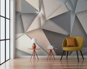 Fototapeta Abstrakcyjne geometryczne kształty w delikatnych kolorach, Fototapety 3d z figurami, Popularne Fototapety, u42871 - Tapeko.pl