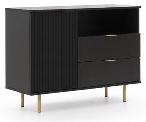 Komoda do salonu Nubia K1D2SZ Czarny Mat