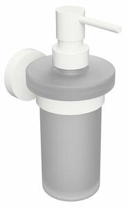 Sapho XR101W X-Round White dozownik mydła 230 ml, szkło mleczne/biały