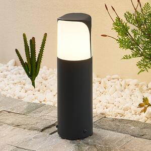 Lampa ogrodowa stojąca Paikea Lucande, możliwość ściemniania, czarny, aluminium, nowoczesny
