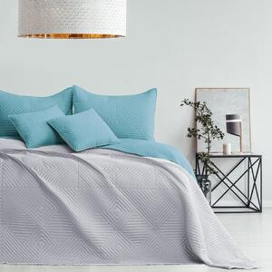 AmeliaHome Narzuta na łóżko Softa lazurowy, szary, 220 x 240 cm