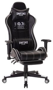 Fotel Gamingowy Infini series No.16 Black/white, regulacja oparcia i podłokietników