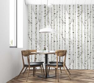 Fototapeta Biało-brązowa zasłona w paski, Fototapety Las, Popularne Fototapety, u58973 - Tapeko.pl