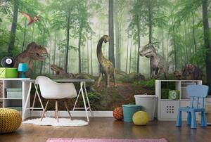 Fototapety Dinozaury w lesie, Fototapety Dziecięce, Fototapety Dla chłopców, u60039 : Uwalls.pl