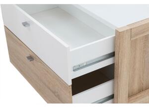 Duże biurko z szufladami i szafką HOYVIK