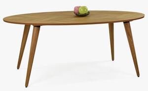 Designerski owalny stół i krzesła dla czterech osób