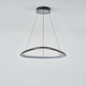 Lampa wisząca LED chromowana czarna GETAFE 65 cm