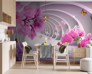 Fototapety Kwiat, woda i płatek, Fototapety 3D, Fototapety 3d Kwiaty, u70606 : Uwalls.pl