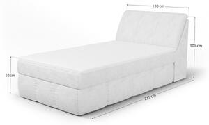 Łóżko kontynentalne kremowe LORENZO HR 120x200 cm