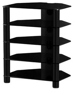 Wysoki stolik Hi-Fi szklany RX2150 B-HBLK czarny