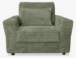 Fotel sztruksowy zielony NOEMI
