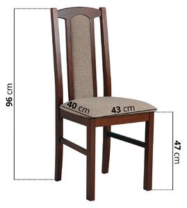 MebleMWM Krzesło drewniane BOS 7 | Sonoma | Tkanina 7B. HYGGE 91 | Szybka wysyłka