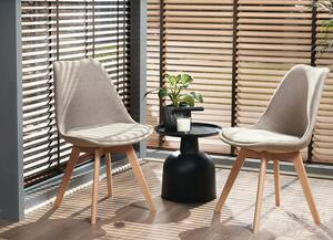 Beżowe krzesło tapicerowane w stylu skandynawskim - Umos