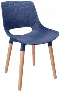Granatowe krzesło do nowoczesnej jadalni - Erol
