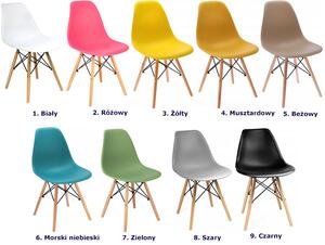 Żółte krzesło kuchenne w stylu minimalistycznym - Huso 3X