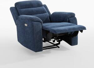 Fotel z funkcją relaksu niebieski ZATRI