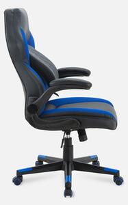 Fotel biurowy czarno-niebieski MYSTICE
