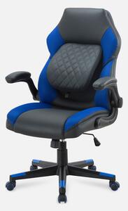 Fotel biurowy czarno-niebieski MYSTICE